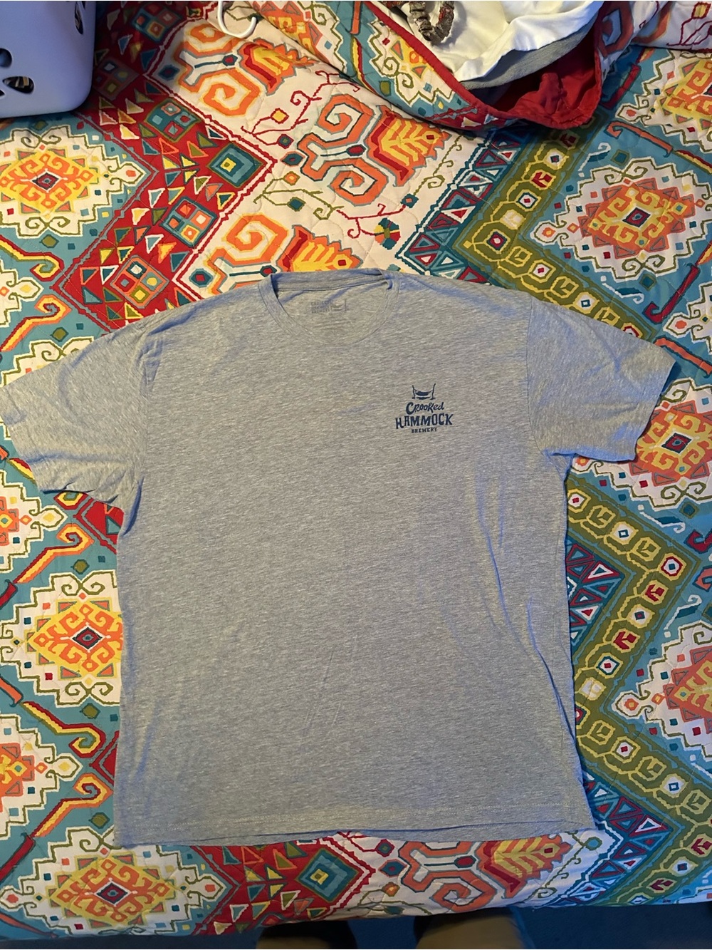 Crooked Hammock Brewery Men's Gray Short-Sleeve Crew T-Shirt